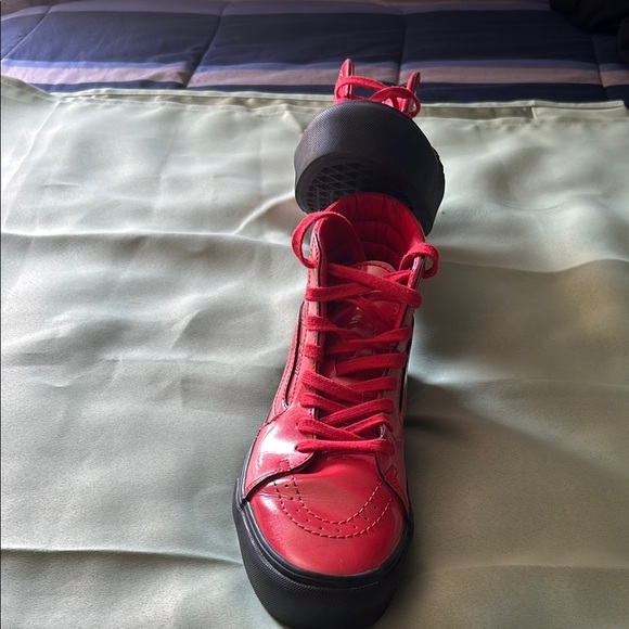 Red High-Top Sneakers - Picture 9 of 11